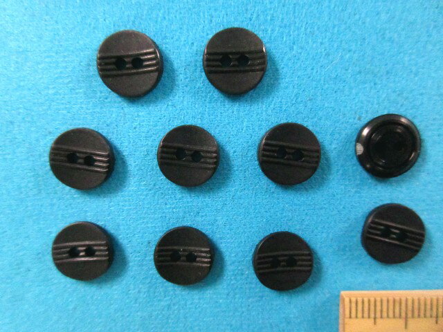 プラボタン（10mm）黒