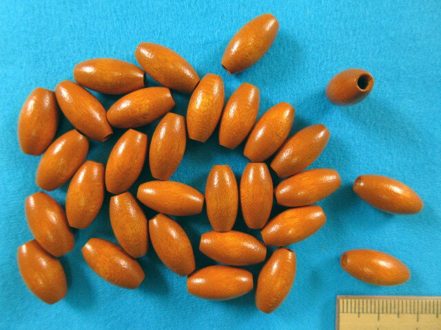 在庫処分ウッドビーズ茶