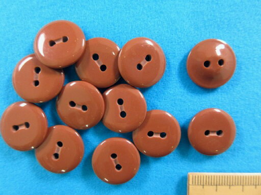 プラボタン(18mm)茶 プラボタン(18mm)茶