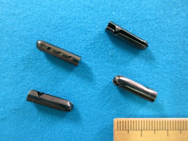 ひも止め金具黒銀