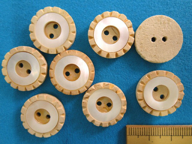貝×ウッドボタン（20mm）