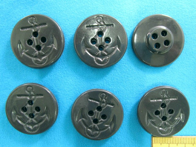 プラボタン（32mm）濃グレー