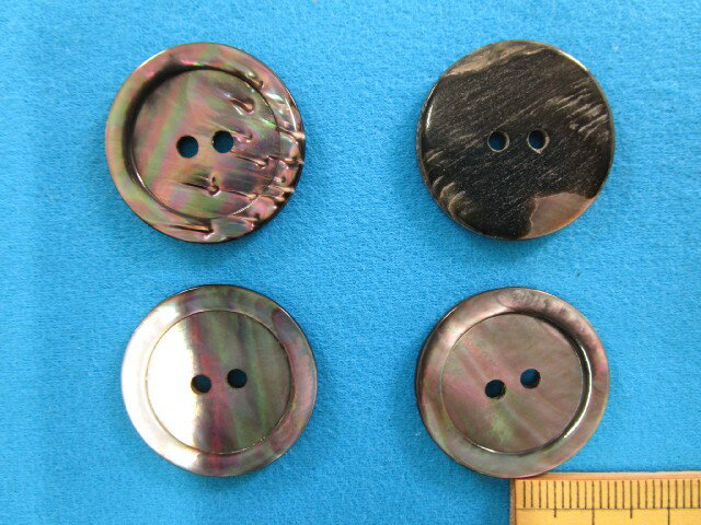 貝ボタン（25mm） グレー系