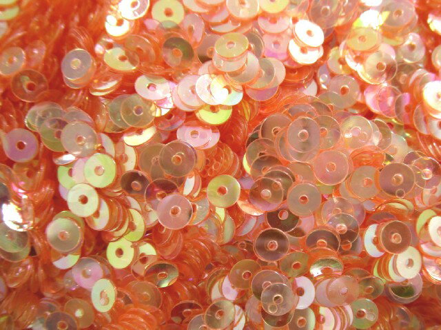 スパンコール　4mm（100g・25000枚）パールオレンジ系