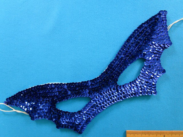 スパンコールモチーフ（ゴム付き）ブルー（1枚入）