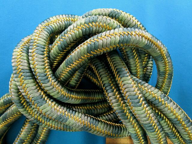 和調飾りコード(直径13mm 3m巻)グリン系×金