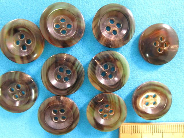 水牛ボタン（18mm） 茶系のサムネイル