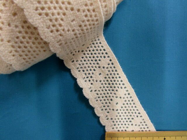 ストレッチレース（3.6cm幅　10m巻）薄ベージュ