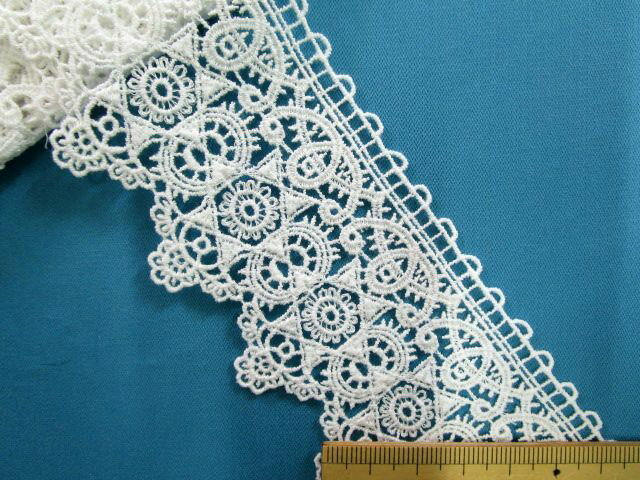 綿ケミカルレース(5.6cm幅 2m巻）オフ白