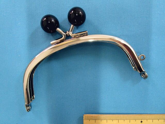 口金・がま口（カン付き　10.4cm）銀