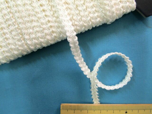 細ブレード（0.5cm幅　30m巻）オフ白×クリアラメ