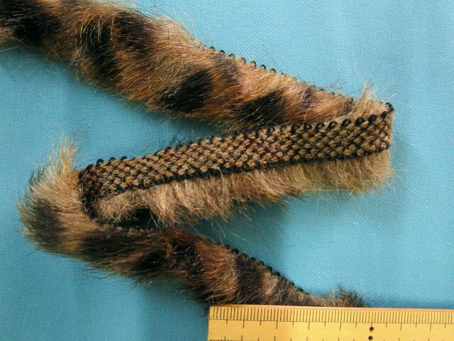 フェイクファーテープ（アニマル）茶×黒　2m　1cm幅