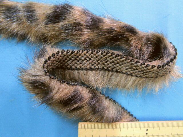 フェイクファーテープ（アニマル）茶×黒　2m　1.2cm幅