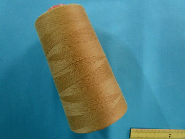 ポリエステルミシン糸＃80　茶ベージュ