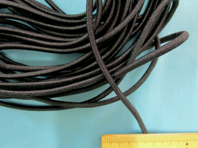 ソフト丸ゴム（ウーリーゴム）黒（5m）