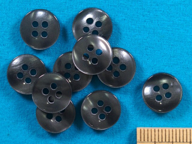 在庫処分プラボタン（11.5mm）濃グレー