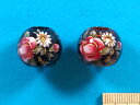 花柄ループエンド(15mm×18mm)2個