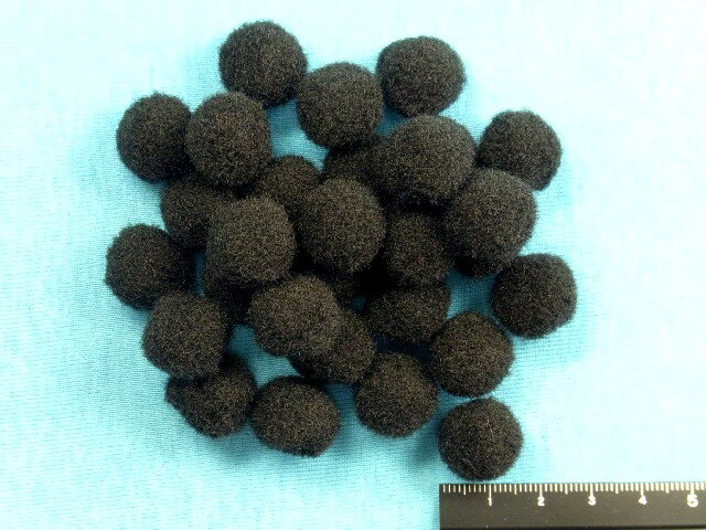 Shell Button - アクリルボン天（1.5cm)黒