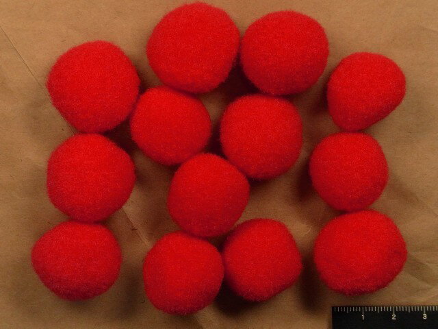 アクリルボン天（2.5cm)赤