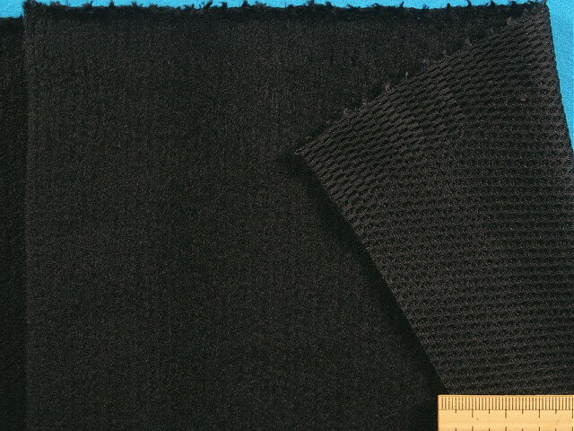 起毛×メッシュ裏地黒（155cm幅　1．5mカット）