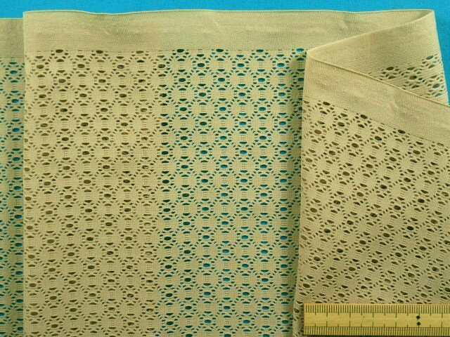 ストレッチレース生地渋ベージュ（110cm幅　2m）