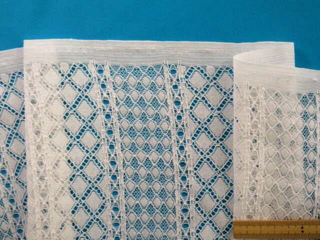 在庫処分コードレース生地（難あり）オフ白（140cm幅　2m）