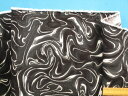 USAコットン生地黒系×銀(110cm幅 2m)