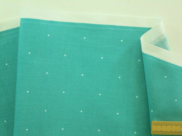 USAコットン生地グリン系×オフ白（110cm幅　2m）のサムネイル