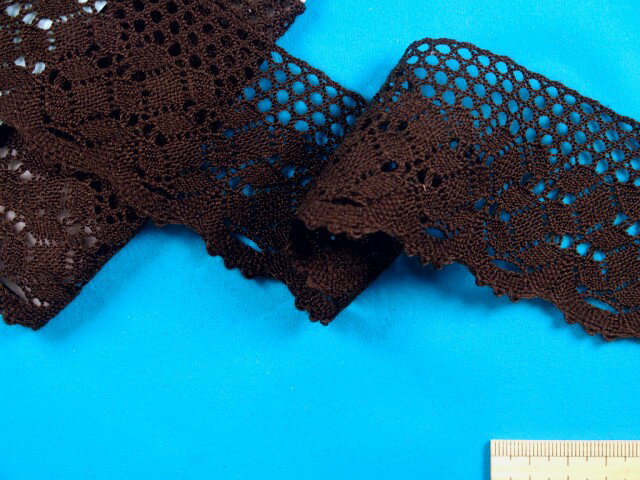 Torchon Lace - 在庫処分ウールトーションレースコゲ茶系（5．5cm幅　1．5m巻）