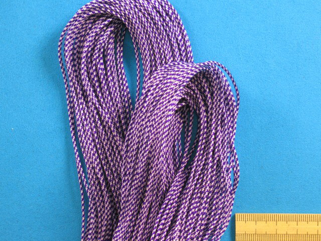 人五細ひも紫×白