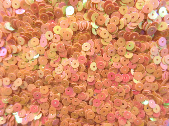 スパンコール　4mm（100g・25000枚）パールピンクオレンジ系