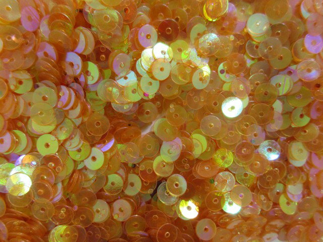 スパンコール　6mm（100g・7000枚）オーロラクリア赤茶系