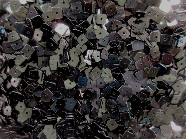 スパンコール　四角5mm（100g）黒