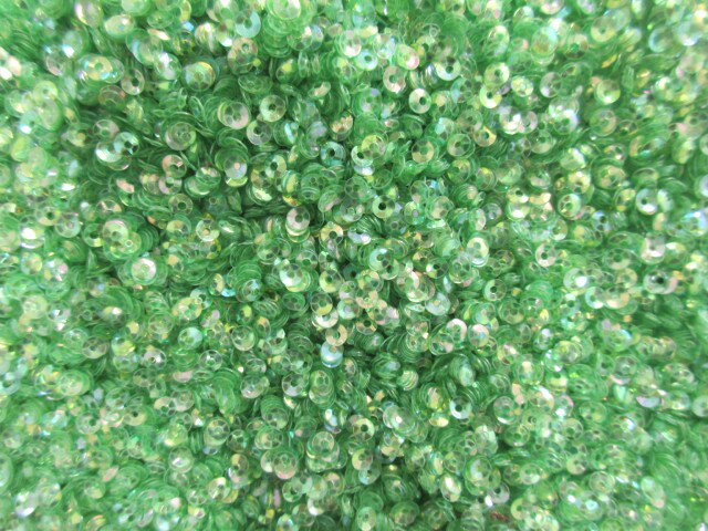 スパンコール　亀甲3mm100gクリアオーロラグリン