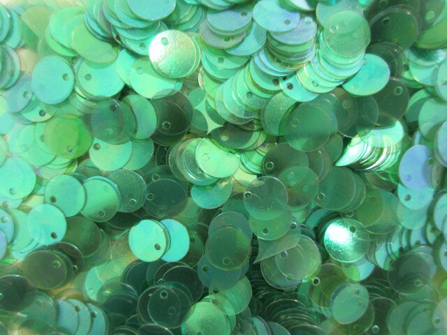 スパンコール　10mm（100g・約2800枚）クリアオーロラグリン系