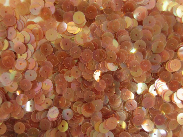 スパンコール　6mm（100g・7000枚）クリアオーロラ渋紫ベージュ系