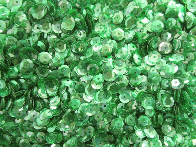 スパンコール　亀甲6mm（100g・7000枚）クリアグリン