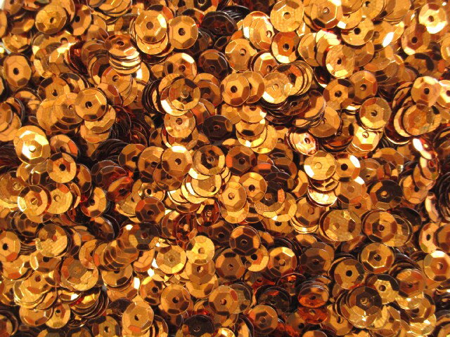 スパンコール　亀甲6mm（100g・7000枚）メタル茶