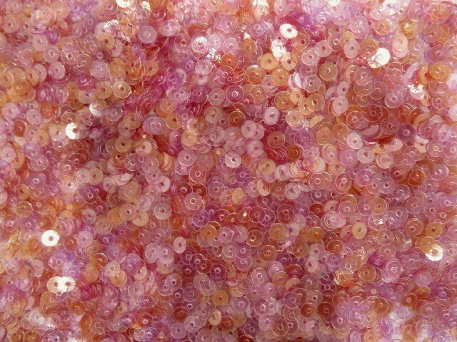 スパンコール　4mm（100g・25000枚）クリア薄紫×茶系