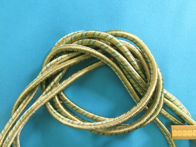 和調飾りコード(直径6mm 3m巻)渋グリン系×渋ブルー系