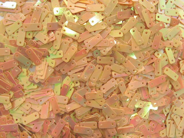 スパンコール　長方形　11×4mm（100g）パールオレンジピンク系