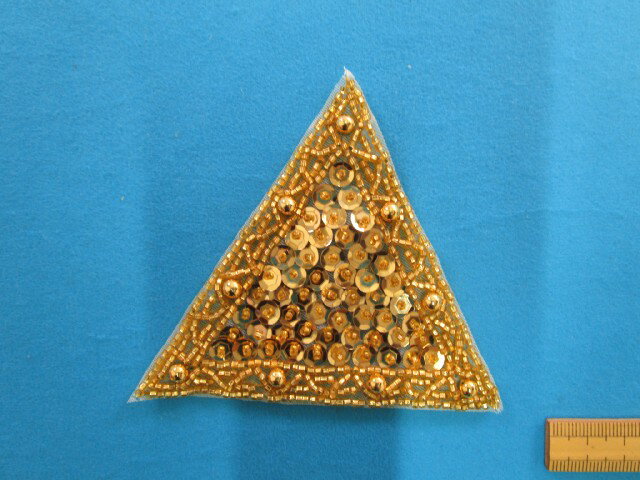 ビーズスパンコールモチーフ金（1枚入）