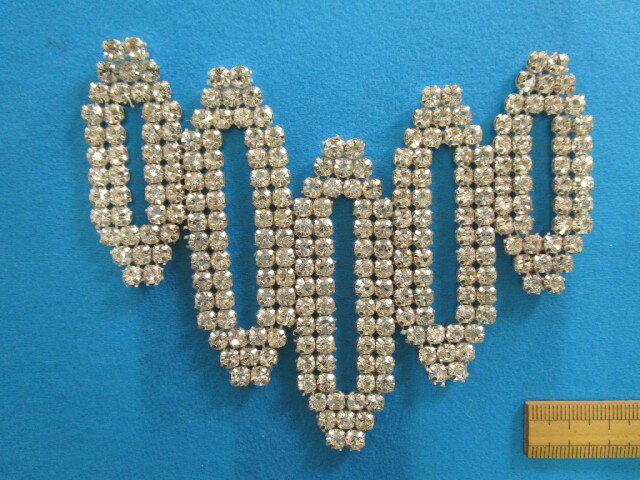 ラインストーンモチーフクリア×銀