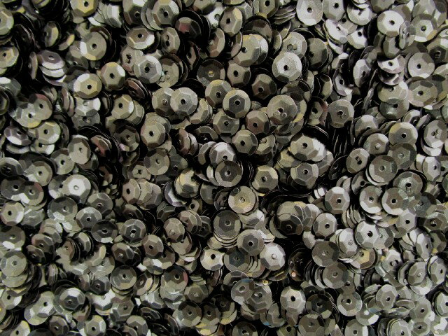 スパンコール 亀甲6mm（100g・7000枚）黒
