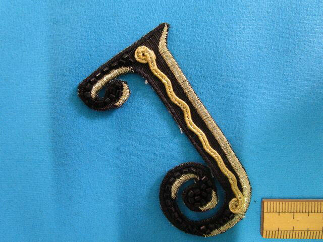 ビーズモチーフ黒×金J（1枚入）