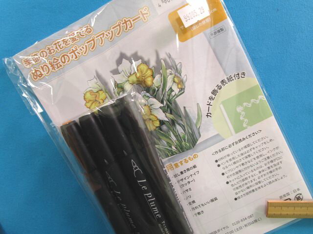 手芸キットぬり絵のポップアップカードスイセン（季節のお花を愛でる）