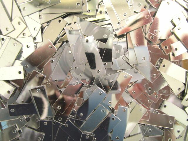 スパンコール　長方形　19×6mm（100g）銀