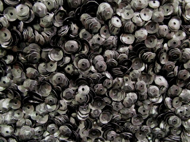スパンコール　亀甲5mm（100g・10000枚）黒系