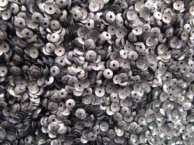 スパンコール　　亀甲　4mm（100g・25000枚）メタル濃グレー