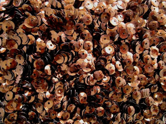 スパンコール　亀甲5mm（100g・10000枚）メタルコゲ茶